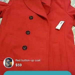 RED BUTTON JACKET